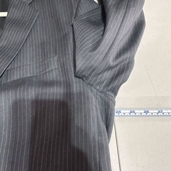 Vintage Ralph Lauren Men 2 Button Blazer Wool Pinstripe Gray Size 46L Jacket - Picture 6 of 15